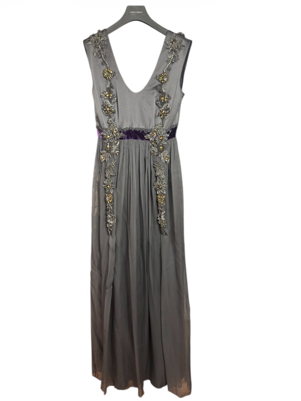 Authentic Alberta Ferretti Silk Beaded Maxi Dress Italy MSRP $4725 gala,goddess - Picture 3 of 17